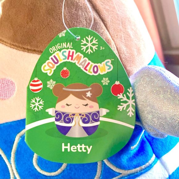 2021 12" Hetty 1424 Blue Silver Christmas Angel Plush Retired Squishmallows MWMT - Picture 5 of 6